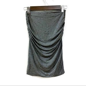 Aerie Ruched Gray Tube Top